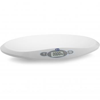Báscula Digital Chicco para Bebés y Recién Nacidos hasta 20 kg con Pantalla LCD, Función de Tara y Memoria del Último Peso - Color Blanco