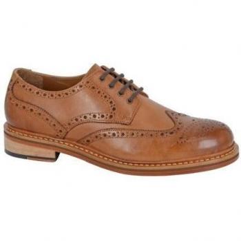 Woodland Men's Leather Brogues - Characteristics: High-quality leather material, classic brogue design, durable construction, comfortable fit, stylish and versatile for formal or casual wear