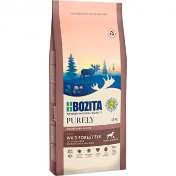 Bozita Dog Purely Grain Free Puppy & Junior con alce, pienso para perros, 2 x 11 kg