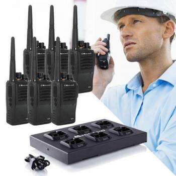Pack de 6 Talkie Walkies Midland G15 con Cargador Múltiple