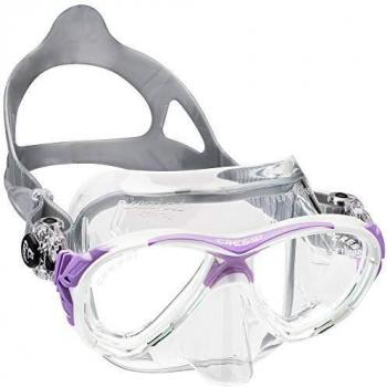 Cressi Eyes Evolution Crystal - Gafas de Buceo Transparente Clear/Lilla Talla:Medium