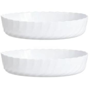 Fuente Ovalada Opal LUMINARC TRIANON 2 22x16cm Blanca Brillante Apta para Microondas y Horno Reciclable Fabricada en Francia