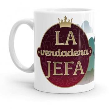 Taza Friki Resistente al Microondas y Lavavajillas - La Verdadera Jefa