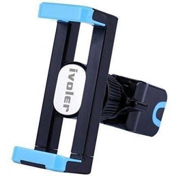 Soporte Movil Coche con Clip, iVoler® Air Vent Car Mount Universal 360 grados Rotación Soporte Teléfono Coche para Rejillas del Aire para iPhone 7/7 Plus/6S/6s Plus/5S/5C/SE, Samsung Galaxy S7 Edge/S6 Edge, Huawei P9, GPS, MP3 Player y más - Azul/Negr