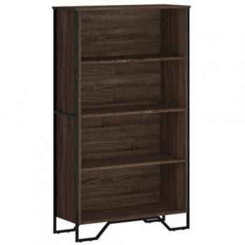 Librería de madera multicapa marrón roble 80x31x137,5 cm