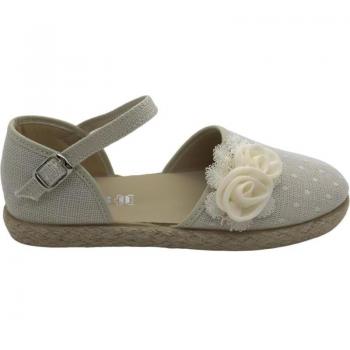 Sandalias de Niña Chuches Valenciana Ceremonia 36000/Yute 0529H Hielo