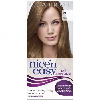 Clairol Nice'n Easy Semi-Permanent Hair Dye No Ammonia 91 Dark Blonde