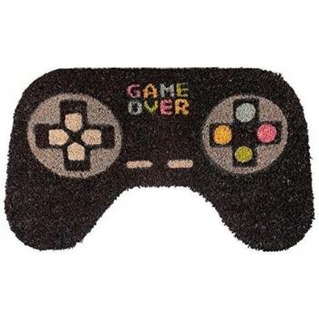 Felpudo Game Over Negro Estampado en Fibra de Coco