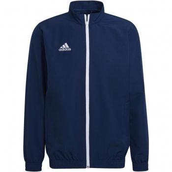 Chaqueta de fútbol adidas Entrada 22 para hombre, diseño moderno, material ligero y transpirable, cierre con cremallera completa, bolsillos laterales con cremallera, puños y dobladillo elásticos para un ajuste cómodo