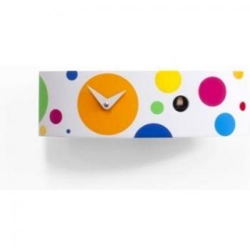 Ellipse - la mayoría de colourido, cobarde - Reloj de pared hecho de óvalos de cuco de Progetti hecho a mano de madera; Diseñado para de - Reloj de pared de diseño usurpador Barbero // reloj del escritorio del reloj de pared