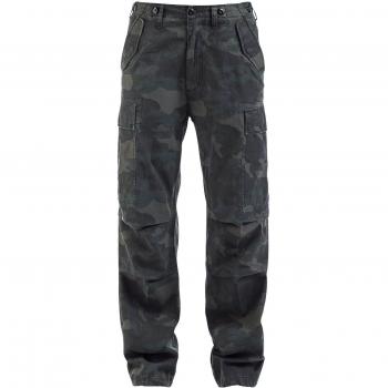 Brandit M65 Vintage Cargo Trousers Dark Camo - Camouflage Pants, XL, 100% Cotton