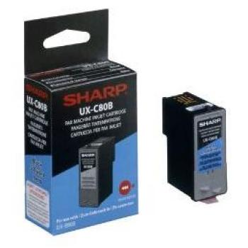 Cartucho de tinta negro Sharp UX-C80B - Original, capacidad para 480 páginas