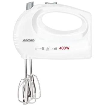 Batidora de mano MPM MMR-25 blanca con 5 velocidades y 400W