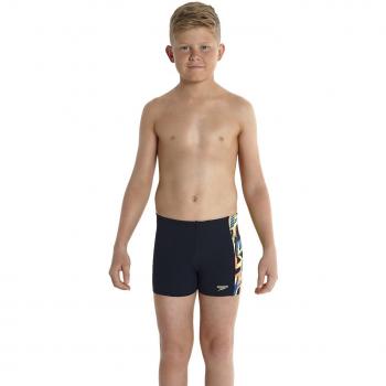 Speedo Carnival Camo Panel Aqua bañador para niño, color Carnival Camo Navy/Siren, tamaño 22
