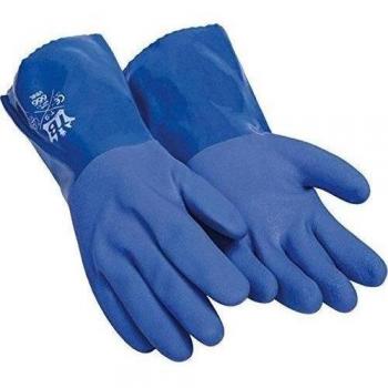 Guante 666vinil quimico pvc talla10 azul de tomas bodero caja de 10 unidades