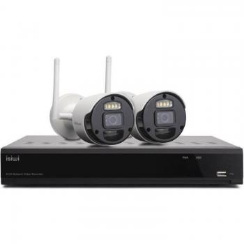 Kit Wireless Isiwi Connect S2 NVR 8 Canales + 2 Cámaras IP 1080p 2MPx Inalámbricas