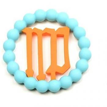 Chewbeads CW021517 - Mordedor zodíaco con diseño de Virgo, color turquesa
