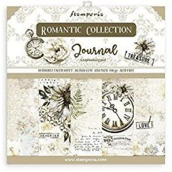 STAMPERIA INTERNATIONAL, KFT Stamperia-Mini Bloc de Notas para álbumes de Recortes, diseño romántico, Multicolor, 8 x 8 inches