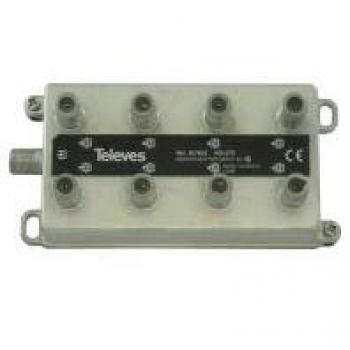 Derivador F 8 salidas 5-1220MHz 12dB (DOCSIS 3.1) - TELEVES 457803