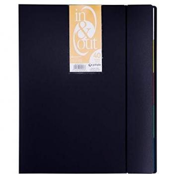 Grafoplás 39404010－Carpeta fundas extraibles, tamaño A4, color negro, 40 fundas