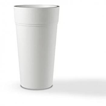 Vaso Stem Blanco 80 cm con Reserva de Agua - TeraPlast