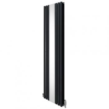 Radiador Ovalado Espejo con Válvulas - 1800mm x 500mm - Gris Antracita