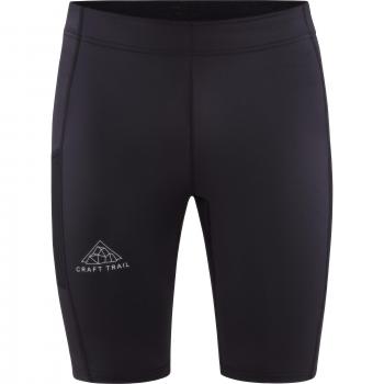 Malla Corta Craft Pro Trail Negra - Talla M, material transpirable, diseño ergonómico, tecnología de secado rápido, cintura elástica con cordón ajustable