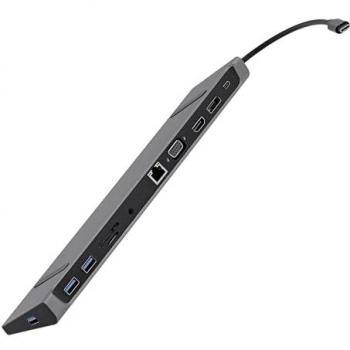 Estación de Acoplamiento Multifuncional 11 en 1 para Triple Pantalla USB-C