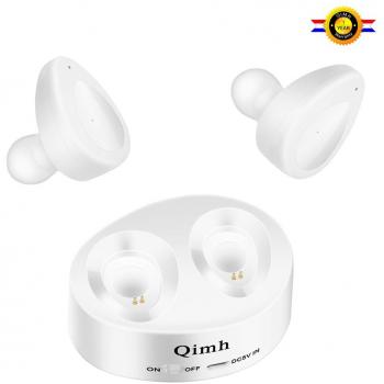 qimh Mini Bluetooth 4.2 auriculares in ear Auriculares inalámbricos para deportes a prueba de sudor auriculares estéreo con almohadillas suaves y gancho para la oreja