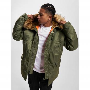 Alpha Industries N3B VF 59 Sage Green Winter Parka with Removable Faux Fur Collar