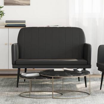 Black Faux Leather Bench 42.1x31.5x31.9