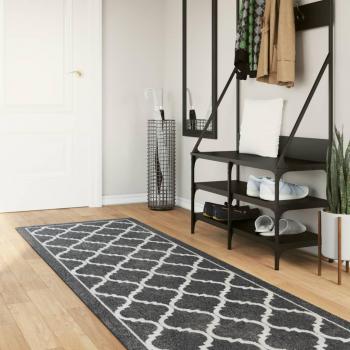 Alfombra lavable antideslizante multicolor 80x300 cm en colores negro, gris y dorado, beige y dorado; ideal para sala de estar, dormitorio y salón