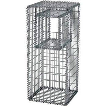 vidaXL Jardinera Poste de Gaviones Rectangular Acero Galvanizado 50x50x120 cm