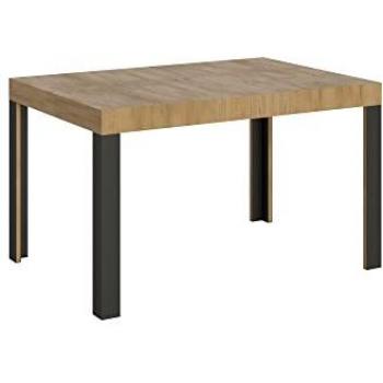 Mesa extensible 90x130/234 cm Roble Natural con estructura Antracita
