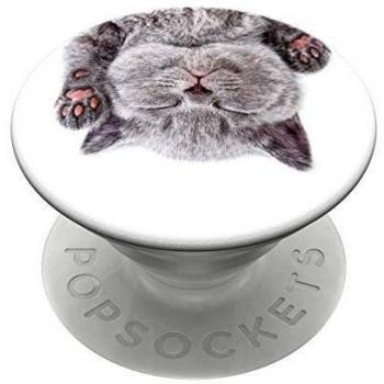 PopSockets PopGrip - Soporte y Agarre para Teléfonos Móviles y Tabletas con un Top Intercambiable - Cat Nap