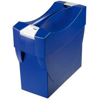 Caja organizadora Swing Plus para 20 carpetas colgantes DIN A4 con tapa, color azul