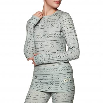 Burton Camiseta interior de esquí para mujer Midweight Crew Tech Tee LS