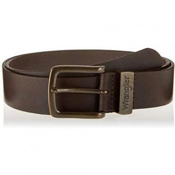 Wrangler Basic Brown Metal Loop Belt for Men 110 cm