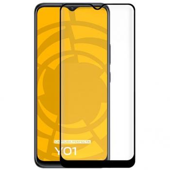 Cool Protector de Pantalla Cristal Templado Full 3D Negro para Vivo Y01