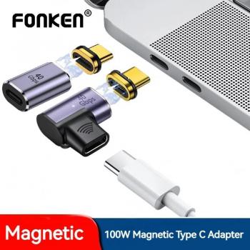 Adaptador USB Tipo C Fonken 100W con Cargador Rápido USB4.0 Thunderbolt 3, 40Gbps, 8K@60Hz