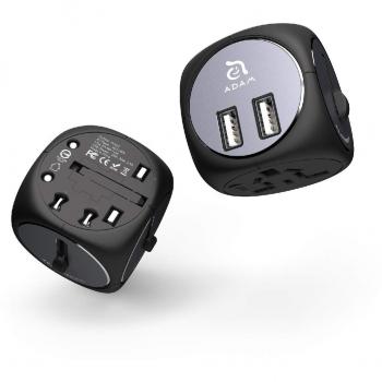 Adam Elements Omnia ta502 Travel Adapter Gris