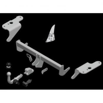 Enganche de remolque desmontable Brink 581300 con sistema de liberación rápida, capacidad de carga de hasta 2,500 kg, compatible con vehículos específicos, acabado en pintura resistente a la corrosión y diseño que permite un fácil acceso
