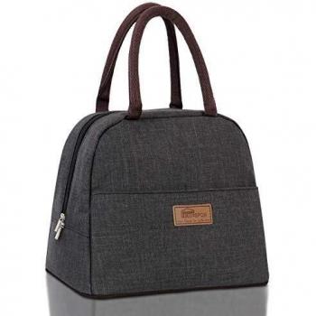 HOMESPON Bolsa Isotérmica de Almuerzo Lunch Bag Bolsa Térmica Porta Alimentos Tela Impermeable Plegable Bolso de Picnic para Mujeres, Adultos, Estudiantes y Niños