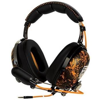 Auriculares Diadema ARCTIC P533 Penta Circumaurales con Micrófono Negro y Naranja, Conexión Jack 3.5mm