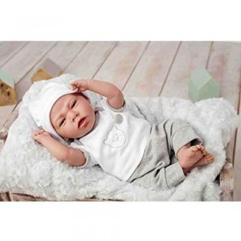 Muñeca Elegance Dafne Gris de 40 cm con Cojín