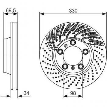 Disco de freno BOSCH 0 986 479 579, tipo: disco de freno, características: alta calidad, durabilidad, rendimiento óptimo en la frenada, diseño específico para cada vehículo