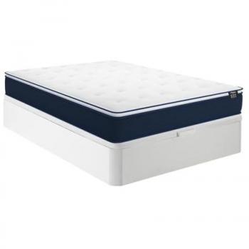 Conjunto Somier Arcón Blanco + Colchón de Muelles Ensacados y Sobrecolchón Integrado de 24 cm - ALTIER de YSMÉE