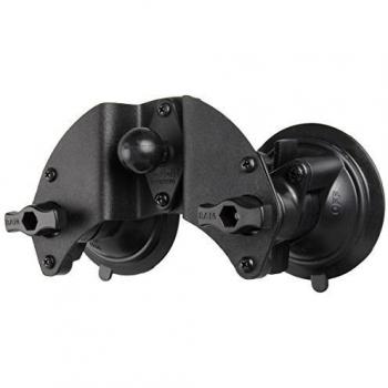 RAM Mounts Dual Suction Cup Base with 1 Ball for Barcode Scanners