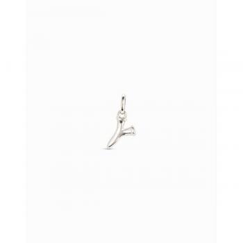 UNOde50 Y Charm - Small Alphabet Pendant in Silver Plated Metal
