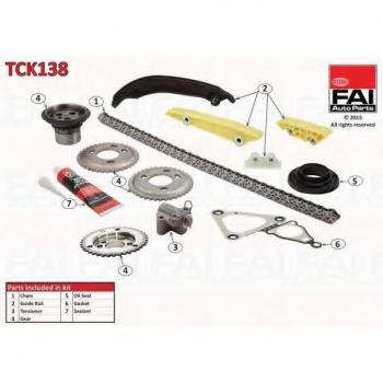 Kit de cadena de distribución FAI TCK138 con componentes de alta calidad